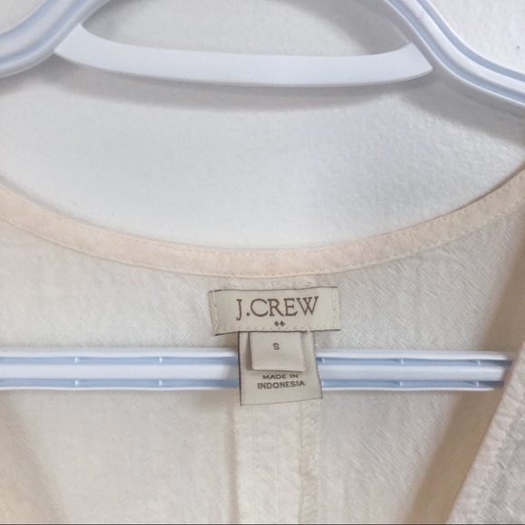 J. Crew Cream Pink Colorblock Blouse Small T-shirt - Picture 2 of 3
